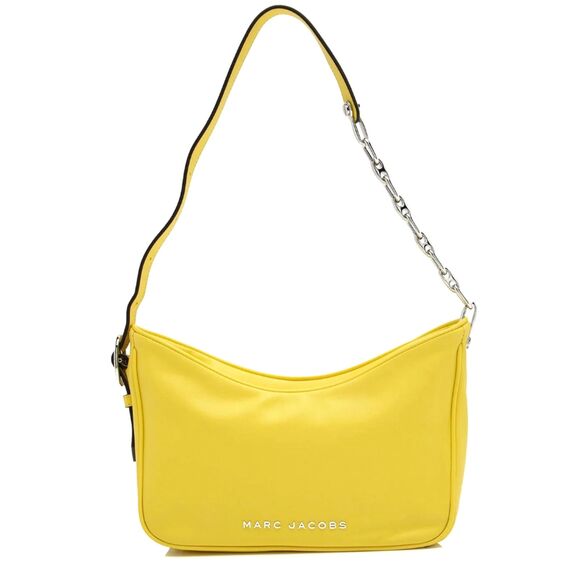 Marc Jacobs Calfskin Tempo Baguette Shoulder Bag Purse Meadowlark Yellow NEW - Picture 1 of 11